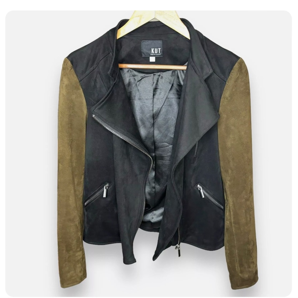 Kut from the Kloth suede moto jacket